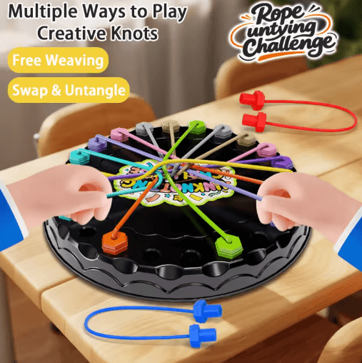 Childrens Puzzle Rope Challenge Board Game Interactive Logic Thinking Game for Kids