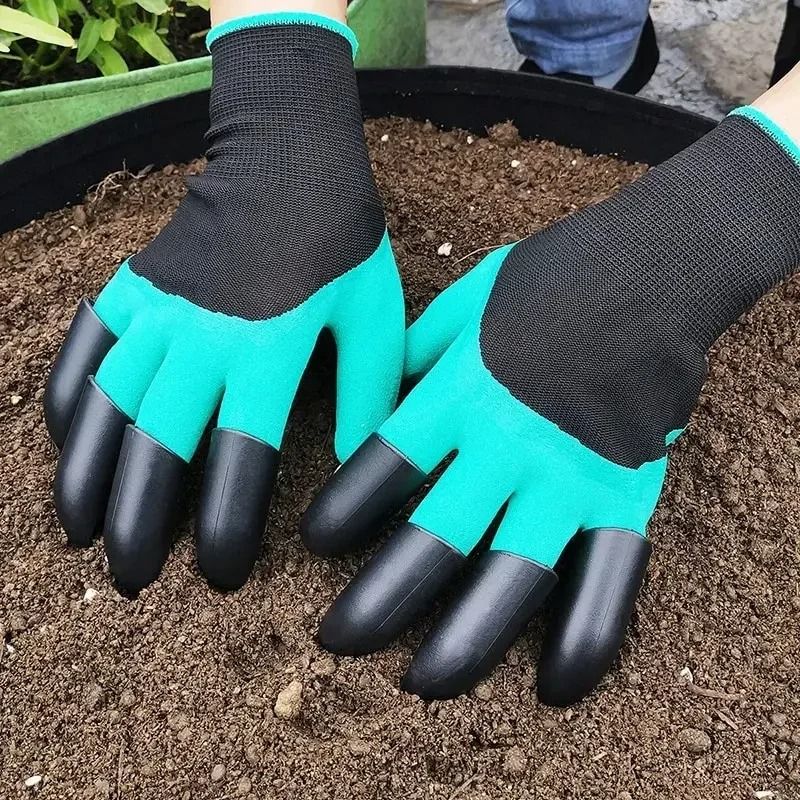 Garden Gloves with Claws for Digging Planting and Weeding Durable Protective Gardening Tool