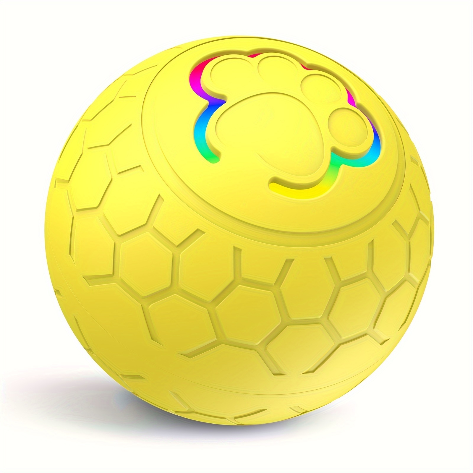 USB Automatic Bouncing Smart Dog Toy Ball, Electronic Interactive Pet Toy Ball with Rolling Motion & RGB Lights