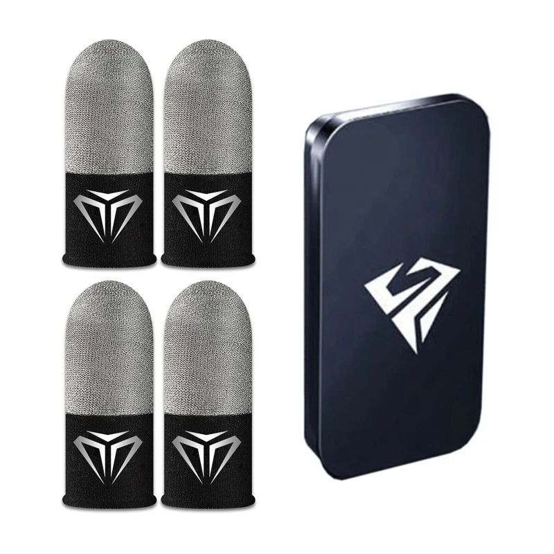 Mobile Game Fingertip Gloves Sweatproof Anti Slip Touch Screen Covers 2 Pack