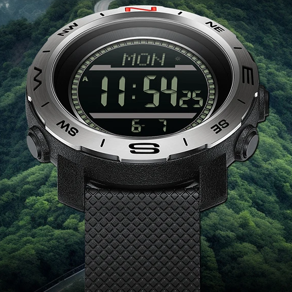 Altitude Temperature Mountaineering Watch Light Smart Step Counting Compass Outdoor Sports Watch Waterproof Electronic Watch