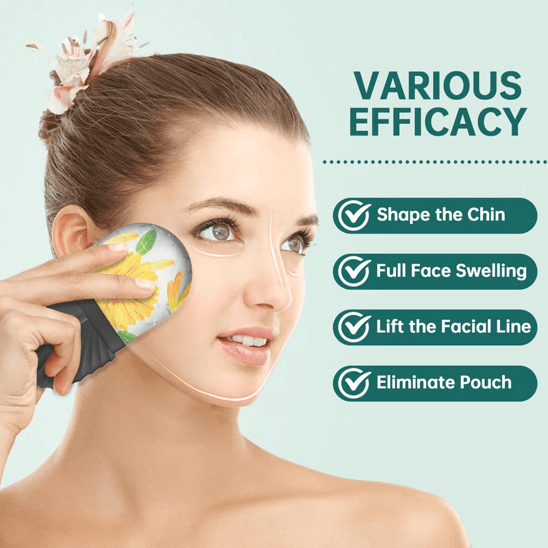 Ice Face Roller & GuaSha Set – Lift, Tighten & Contour Skin