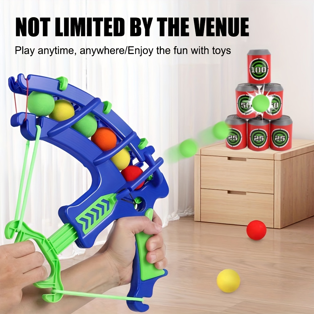 Interactive Kids Shooting Target Game Toy Set with Foam Bullets for Skill Building Play