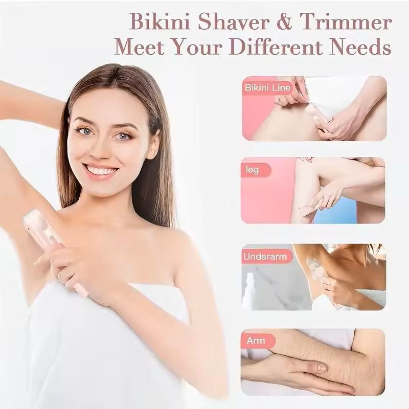 Women 2 in 1 Dual Head Electric Shaver and Trimmer