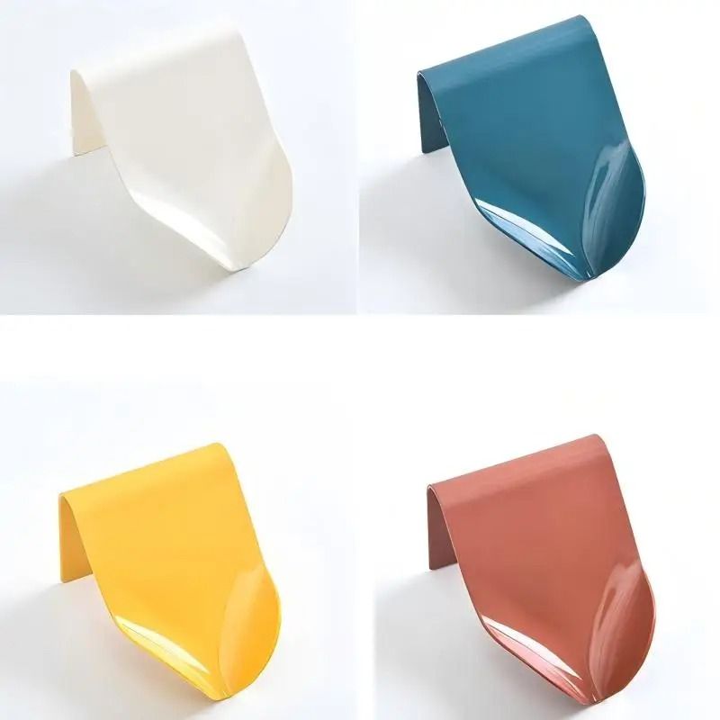 Wall Mounted Plastic Self Adhesive Bathroom Soap Holder With Drain