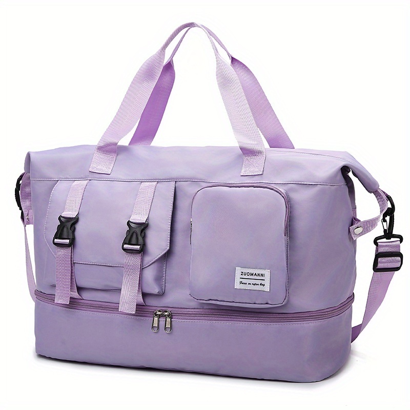 Large Capacity Travel Duffel Bag with Shoe Compartment Durable Gym Tote