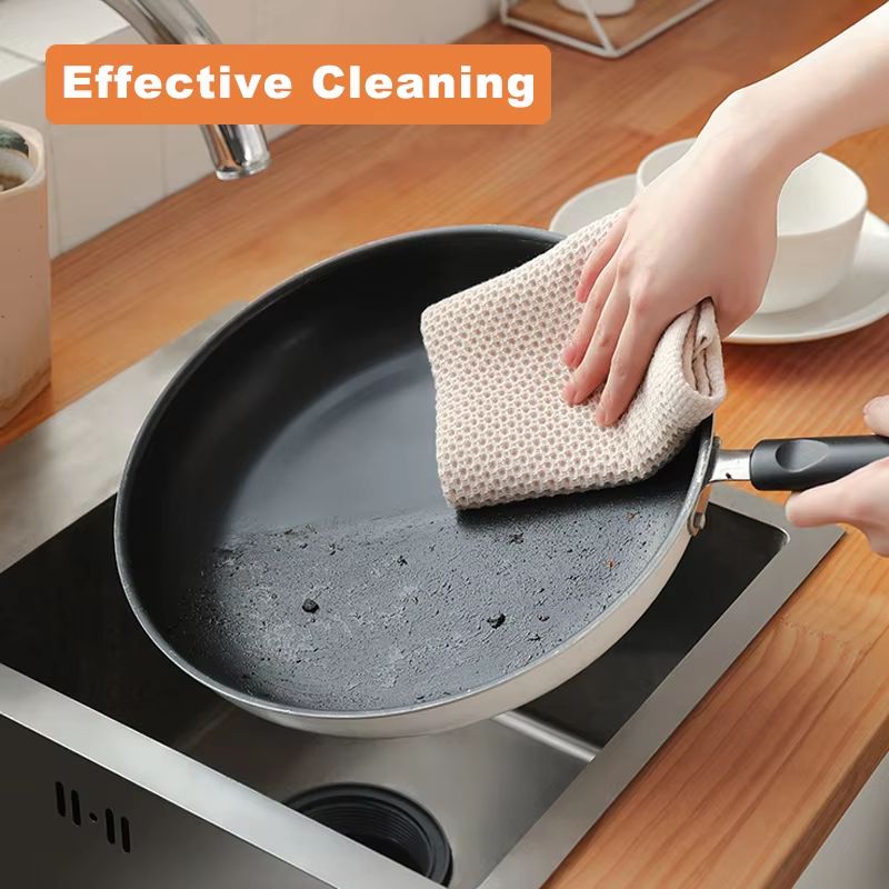 Soft Cotton Dishcloths – Absorbent Honeycomb Kitchen Towels & Multipurpose Wash Cloths