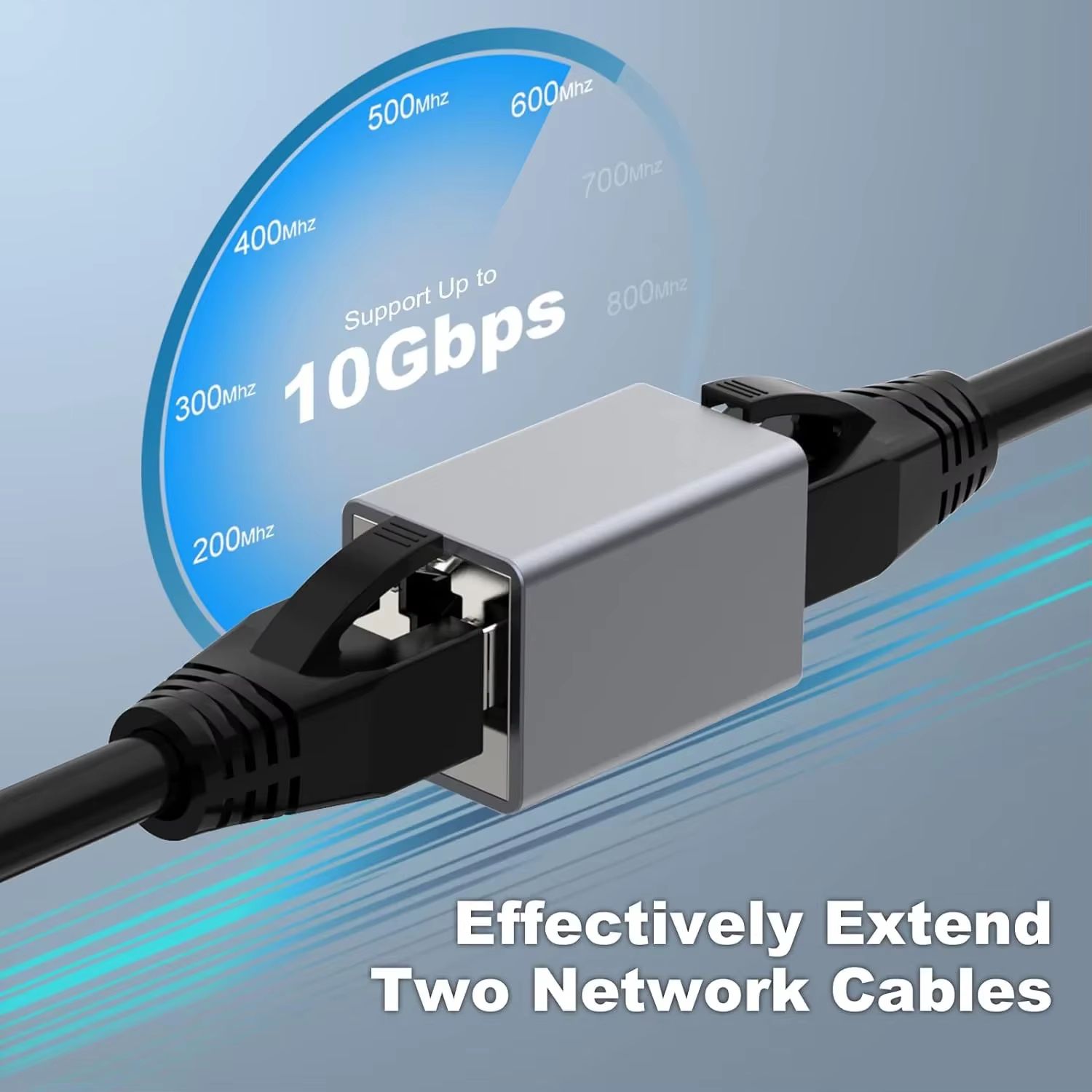 Ethernet RJ45 Female-to-Female Coupler Connector for Cat5–Cat8 Cable Extender