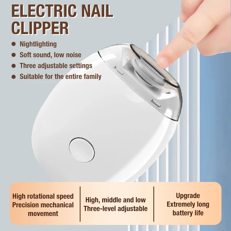 Automatic Electric Nail Clipper and Grinder