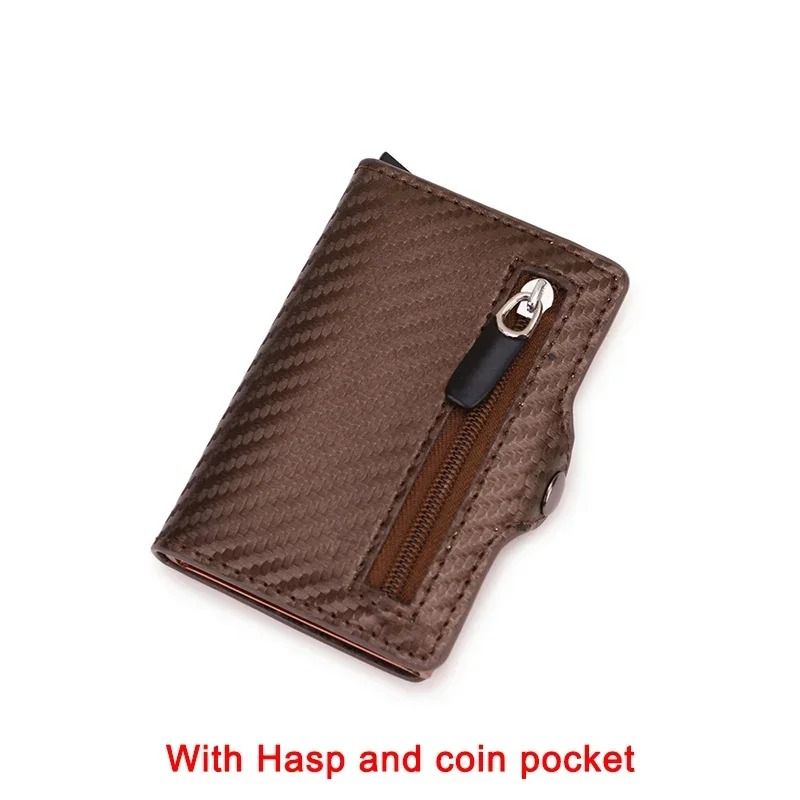Carbon Fiber RFID Blocking Metal Credit Card Holder Wallet