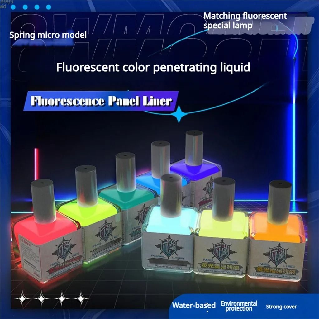 Fluorescent Panel Liner Paint 18ml Water Based Penetrating Ink for Model Coloring