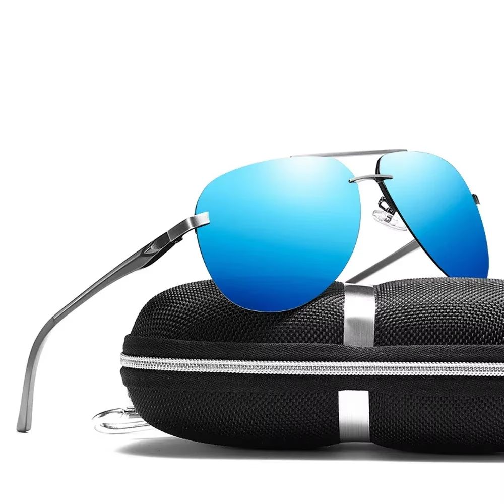 Polarized Metal Frame Sunglasses for Men & Women – Classic Driving Mirror Lens