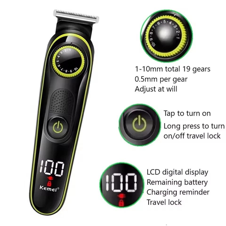 Kemei 5 in 1 Rechargeable Grooming Trimmer KM 696