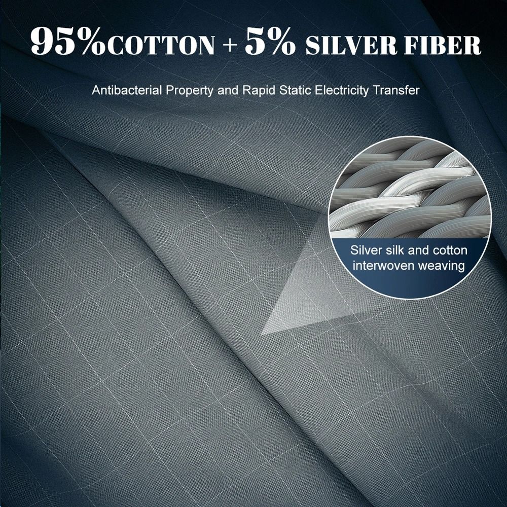 Earthing Fitted Sheet with Organic Cotton and Silver Fiber