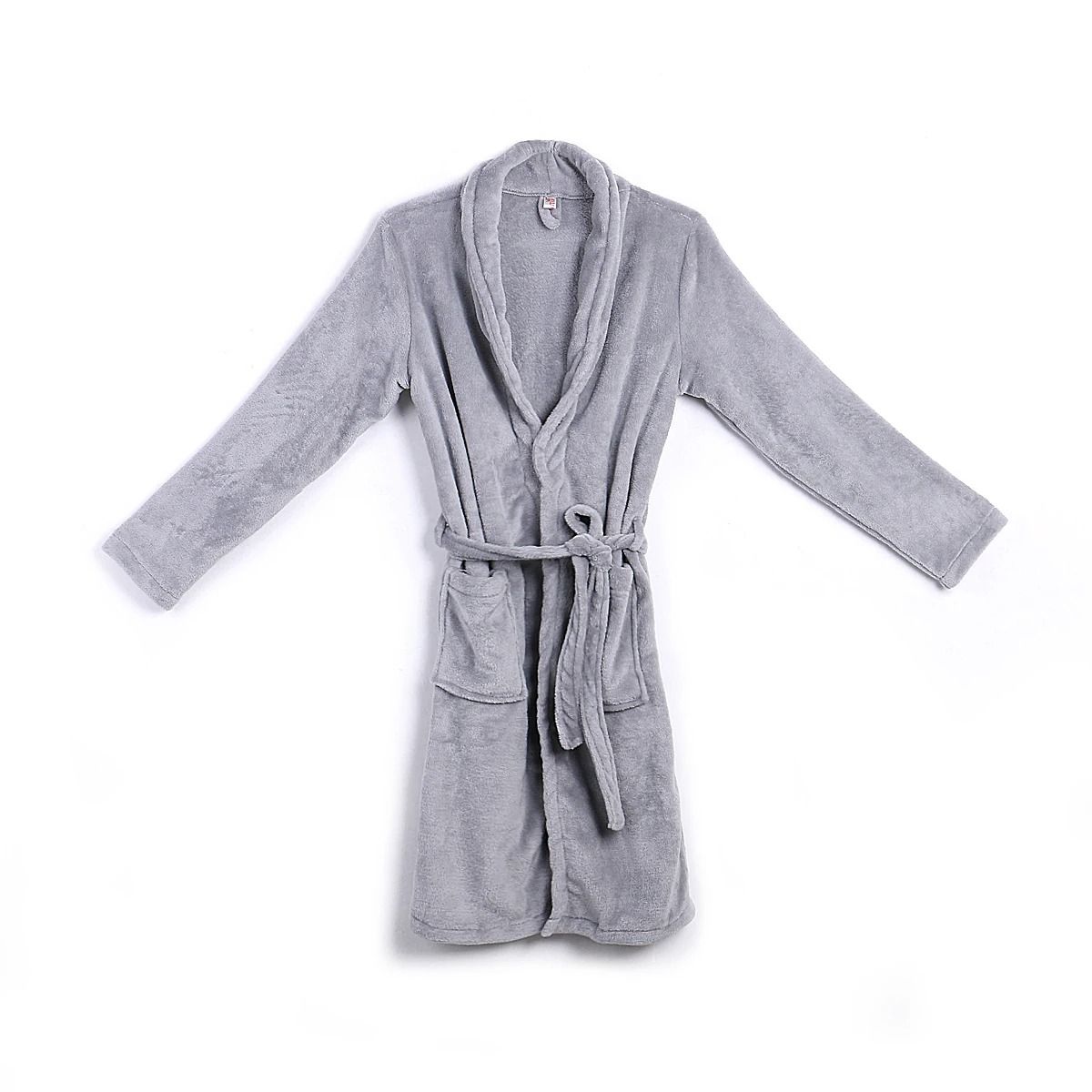 Mens Fashion Winter Plush Shawl Robe – Warm Lengthened Home Sleepwear & Luxury Bathrobe Coat