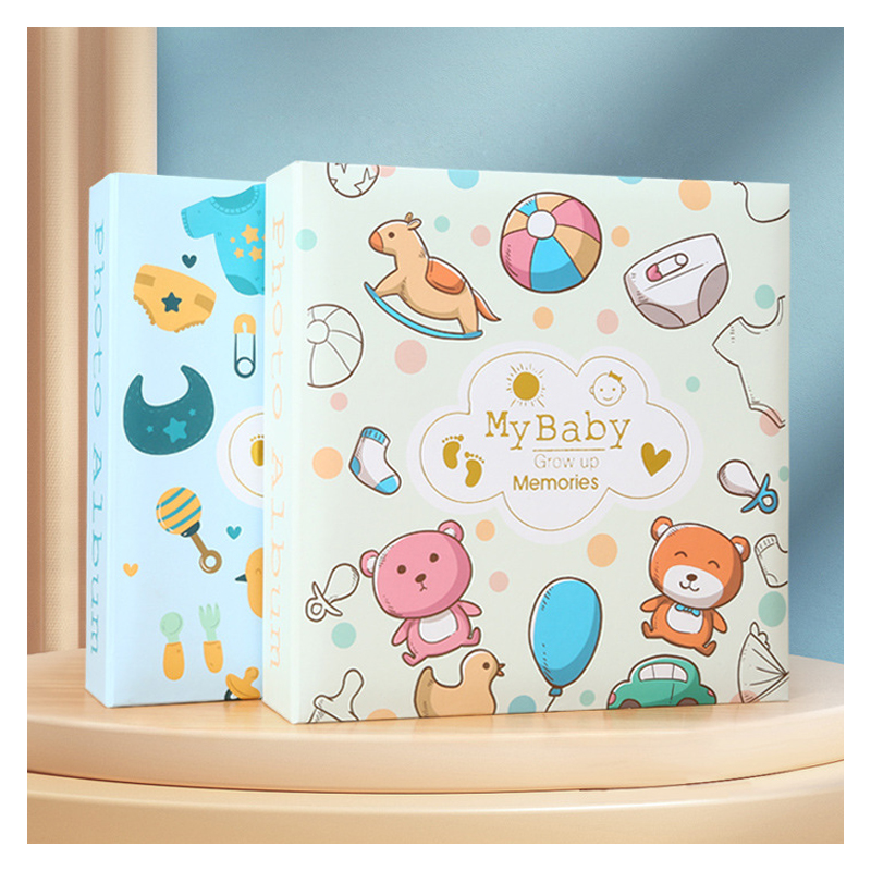 Pocket Cartoon Photo Album - Baby Memory Photos, Instax Collect Book, Family Photocard Holder for Baby Memories