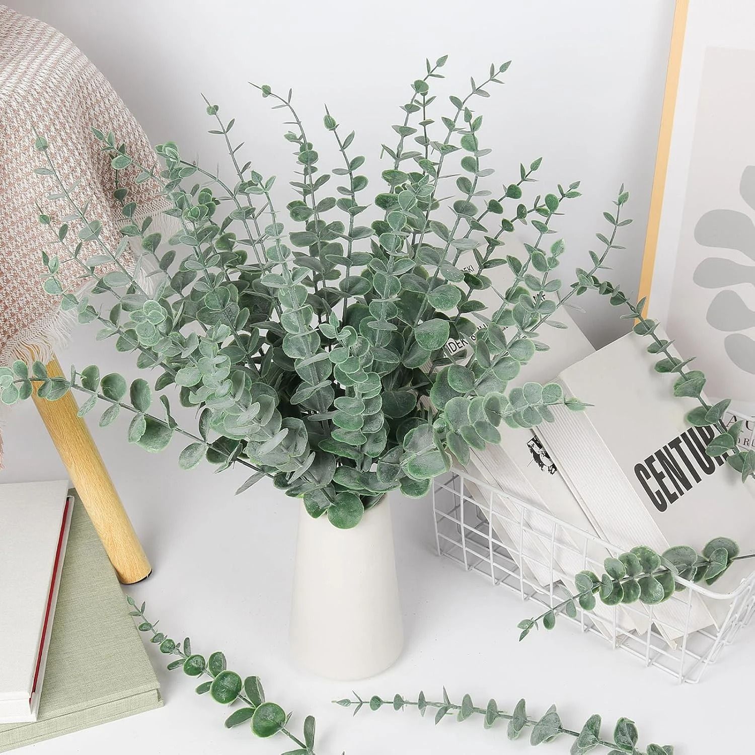 100-Piece Bulk Artificial Eucalyptus Leaf Set