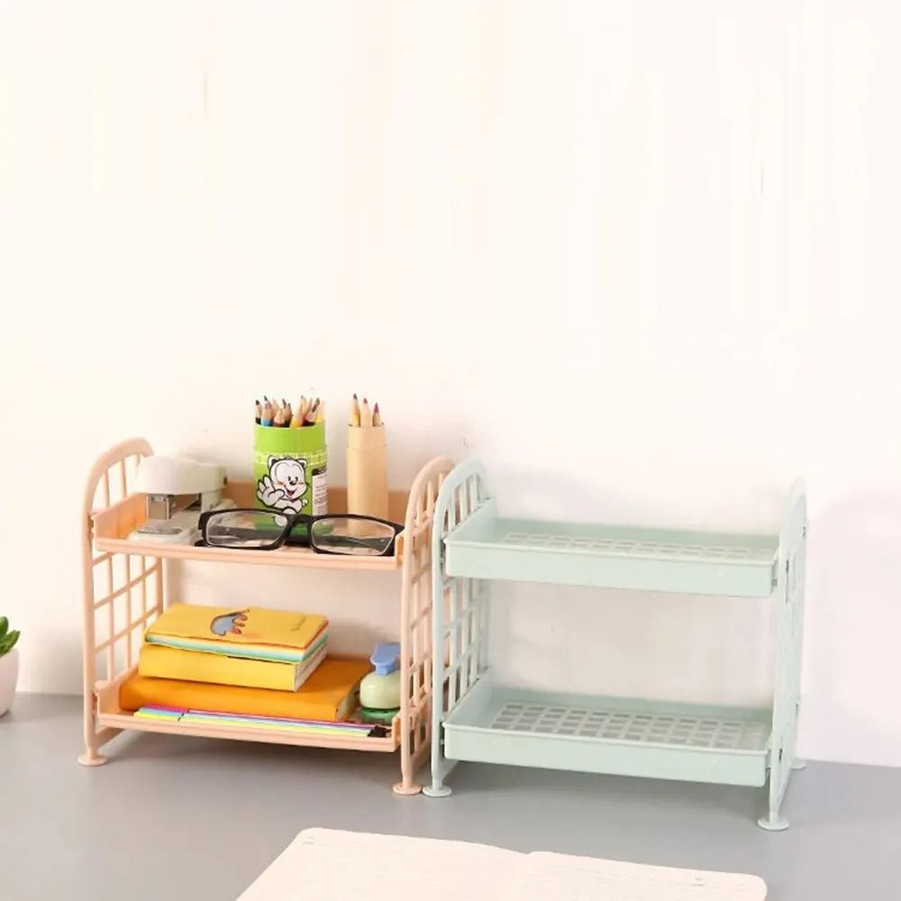 Simple Multi Level Desktop Storage Shelf for Home and Office