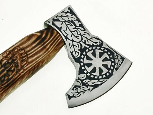 CUSTOM HANDMADE HIGH CARBON STEEL VIKING HATCHET TOMAHAWK HUNTING TACTICAL AXE