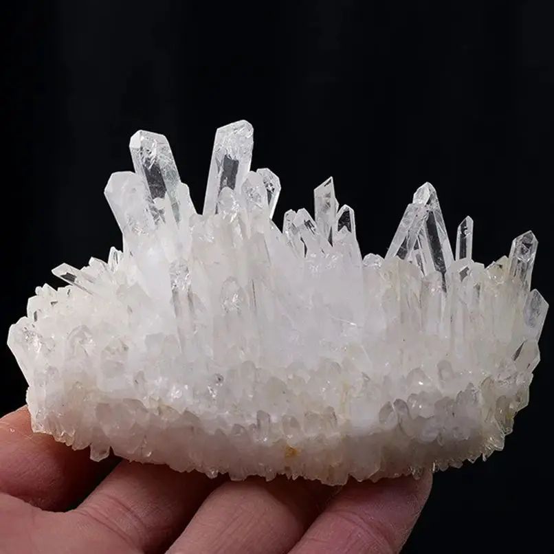 Natural White Crystal Cluster Healing Stone Decor
