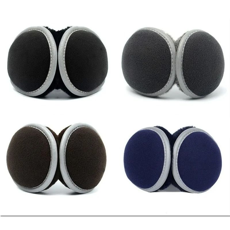 Reflective Foldable Winter Earmuffs – Warm Fleece Ear Covers for Men and Women