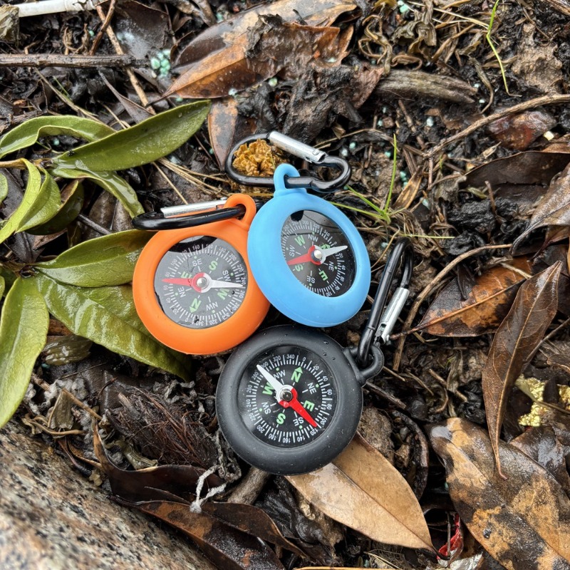 Bushcraft Pocket Compass with Carabiner  Waterproof Camping Compass for Hiking & Survival Gear