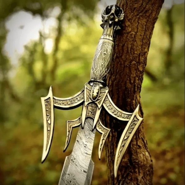 Full Tang Medieval Viking Sword | 39-Inch Hand-Forged High Carbon Steel Norse Longsword with Leather-Wrapped Handle