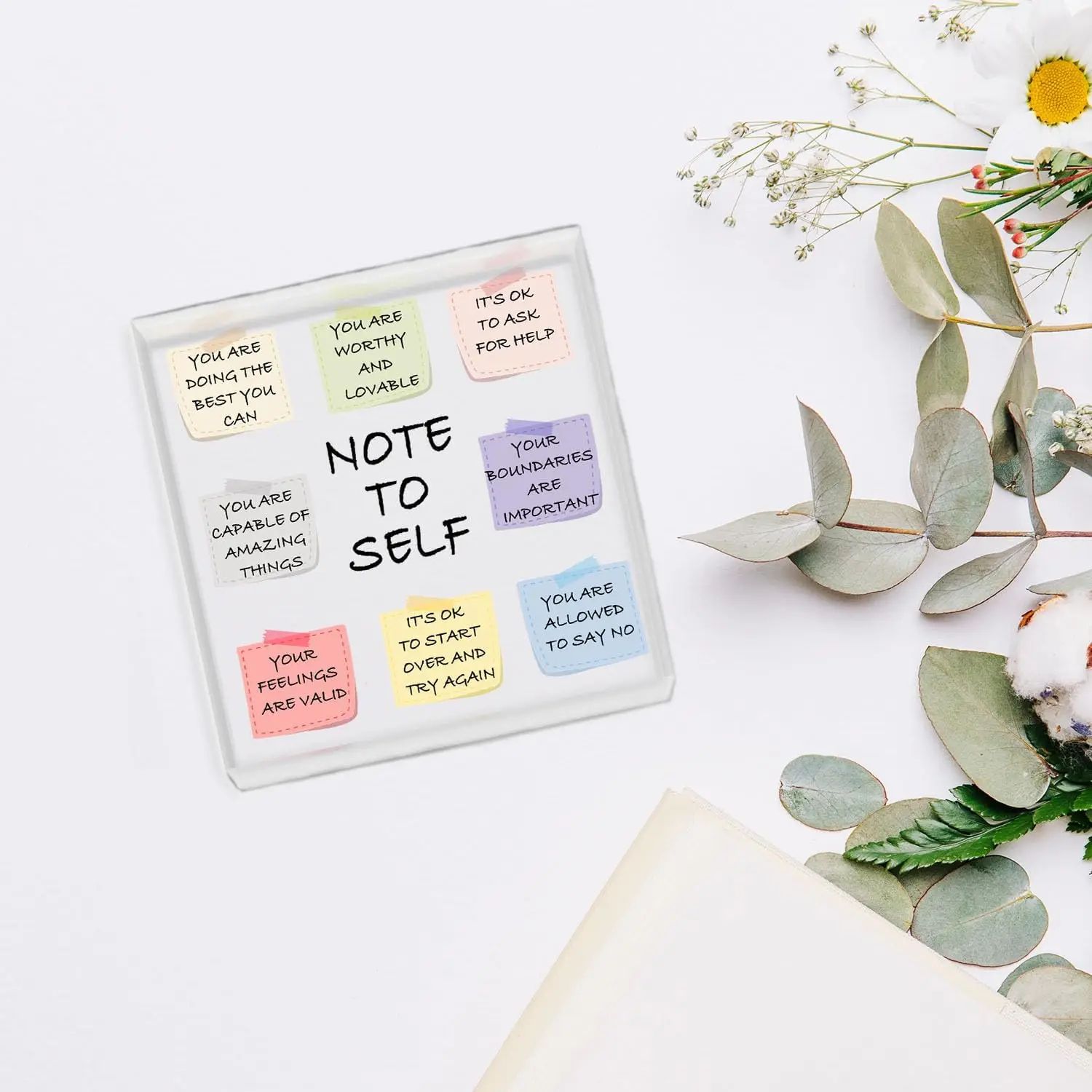 Mental Health Gifts Acrylic Desk Sign for Therapist Office Decor and Psychology Gifts
