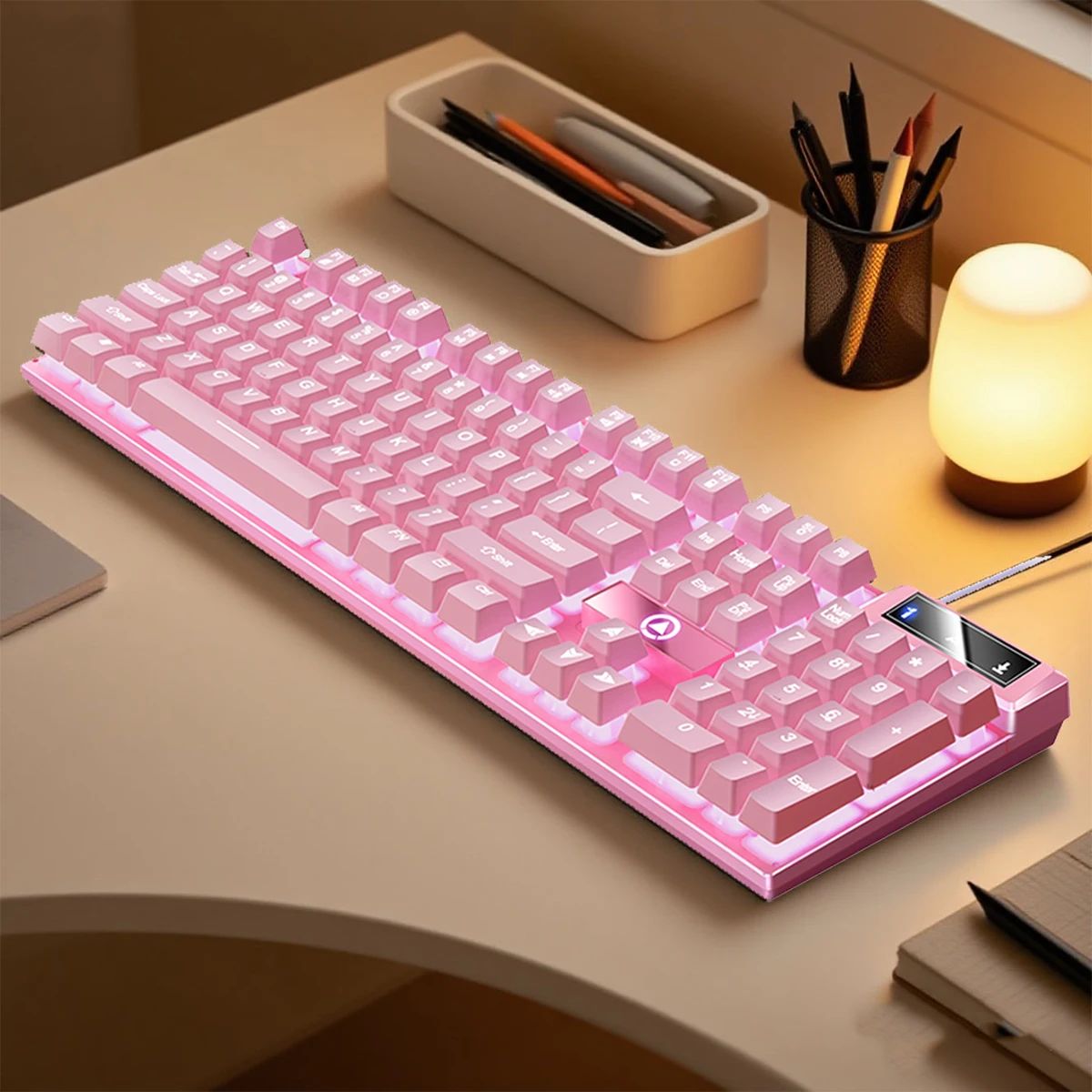 YINDIAO K500 Low Profile Wired Gaming Keyboard with Numpad