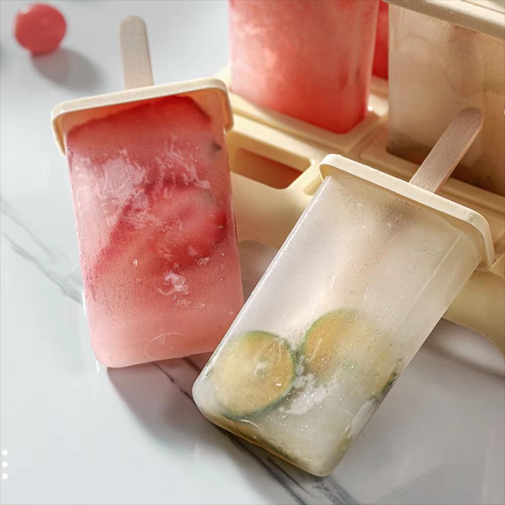 Homemade Chill Pop Maker – DIY Ice Cream Popsicle Mold with Plastic Sticks & Ice-Cube Tray