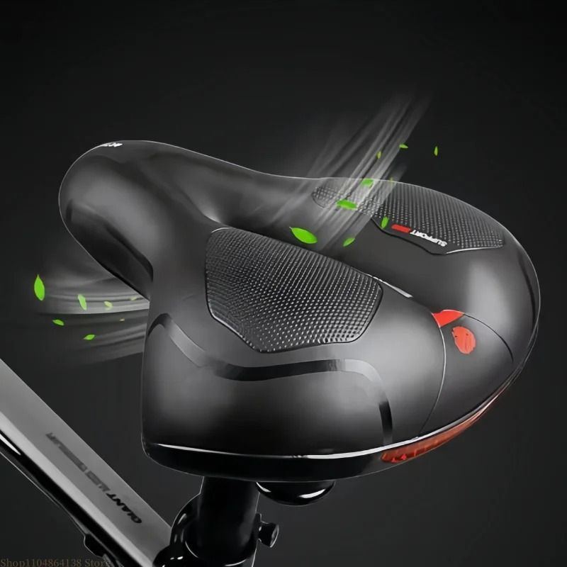 Bicycle Seat Pad Waterproof Shock Absorbing Cushion with Tail Light