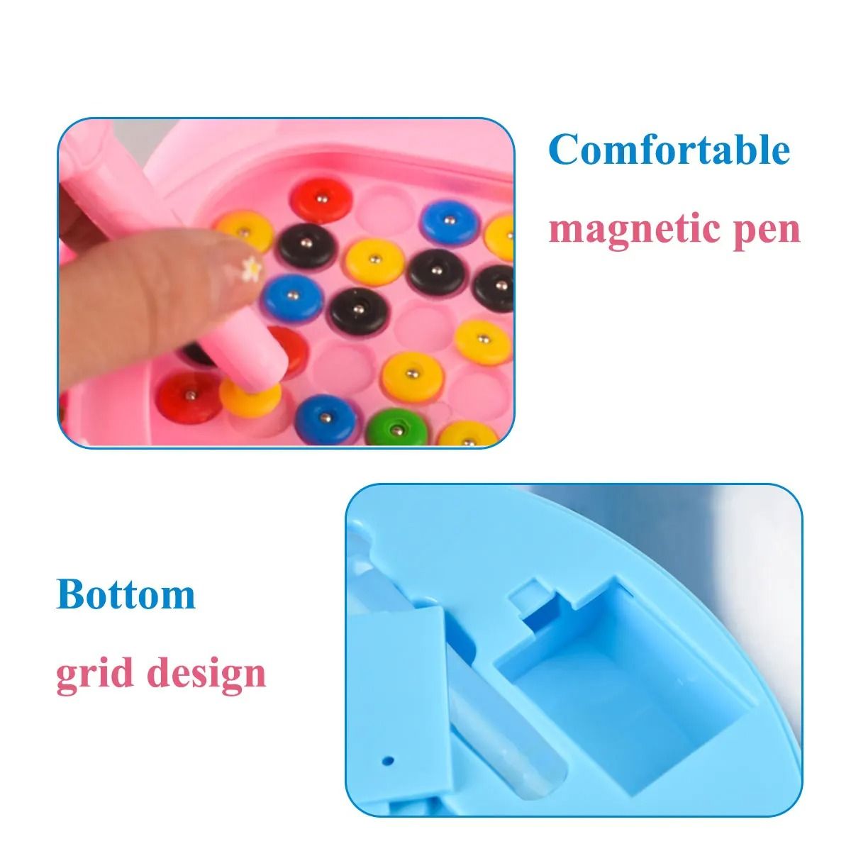 Childrens Magnetic Doodle Drawing Board Educational Toy with Pen and Beads