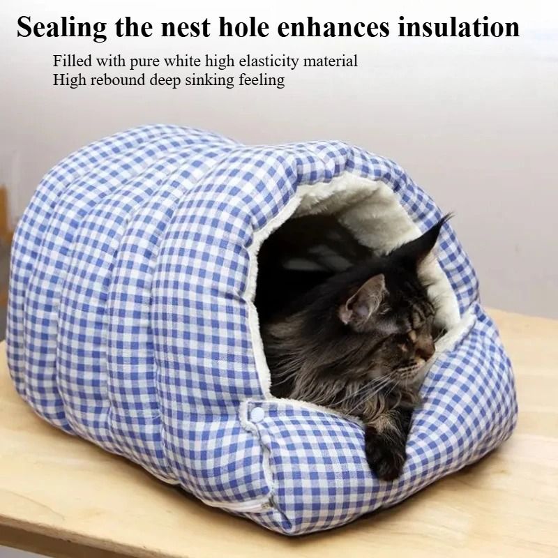 Cozy Foldable Winter Pet Sleep Bed