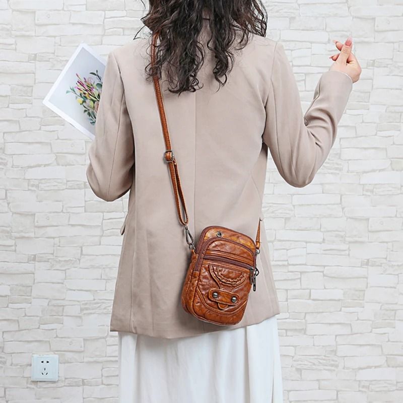Womens Crossbody Bag PU Leather Small Shoulder Phone Crossbody Purse