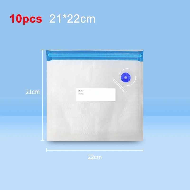 Reusable Food Vacuum Bags BPA Free Vacuum Sealing Storage Bags with Air Valve 10 Pack