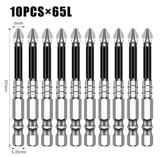 K5 S2 Magnetic Cross Head Screwdriver Bit Non Slip High Hardness Drill Bit 5A