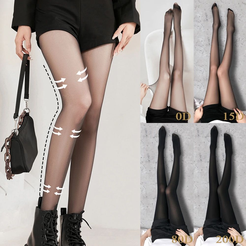 Womens Ultra Thin Sheer Silk Pantyhose Tights
