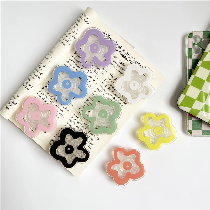Glossy Flower Phone Grip Stand Foldable Phone Ring Holder