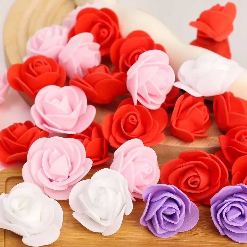 Artificial Rose Flower Heads, Foam Roses for DIY Wedding, Baby Shower, Home Decorations, Party Centerpieces