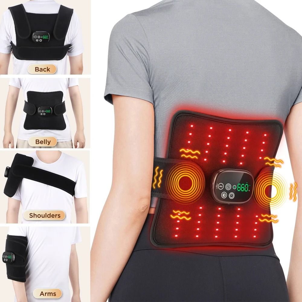 Electric Infrared Knee Pad Heating Vibration Massager for Back Waist and Leg Joint Support