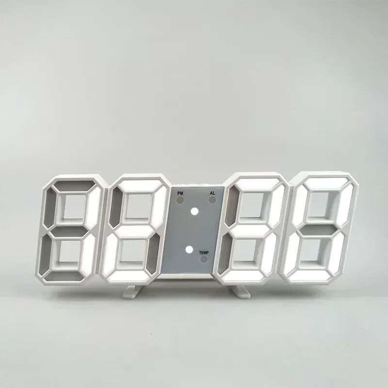 3D LED Digital Alarm Clock | Modern Wall & Desktop Timepiece