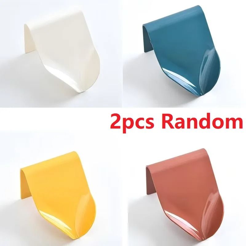 Wall Mounted Plastic Self Adhesive Bathroom Soap Holder With Drain