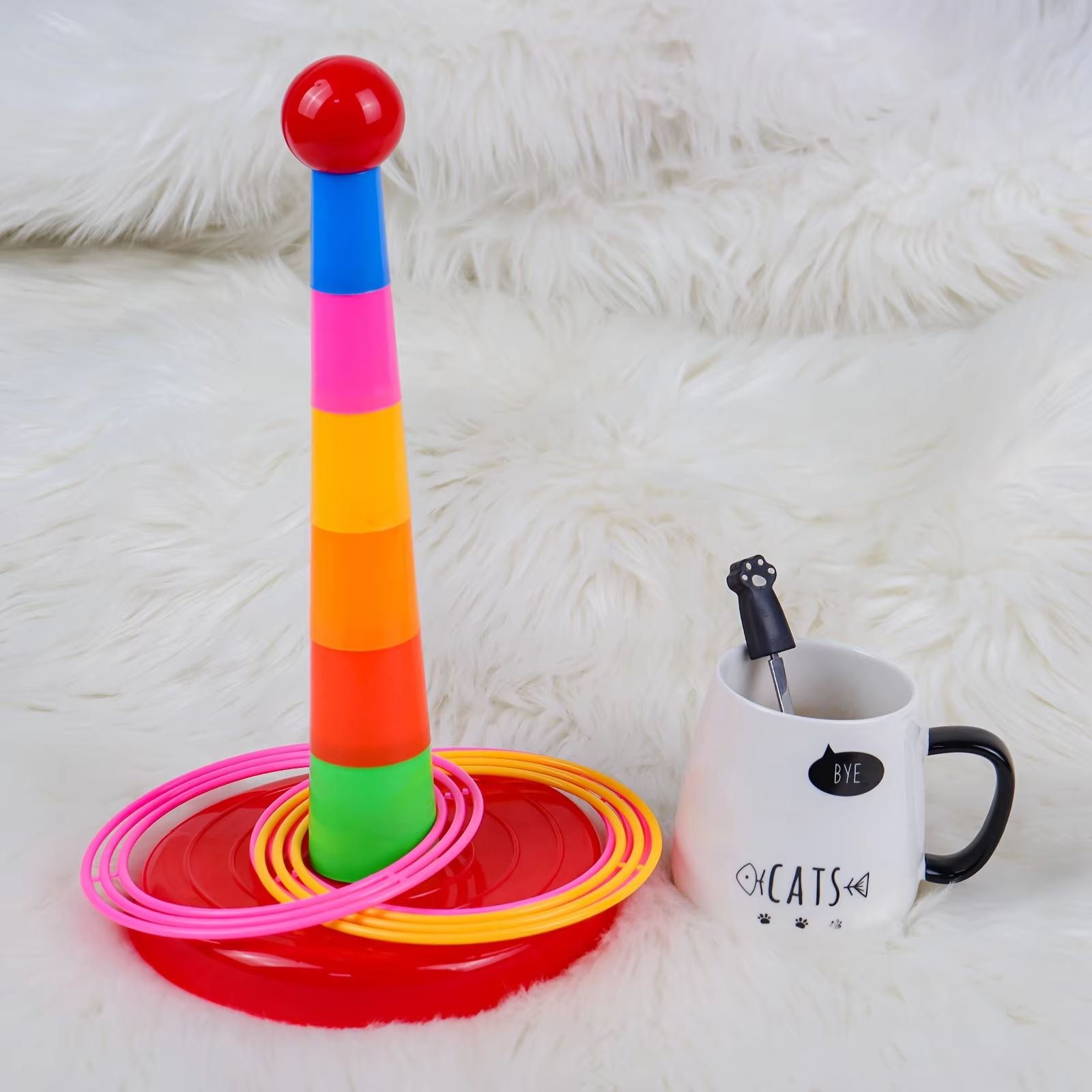 FunTower Ring-Toss Parent-Child Interactive Game Set