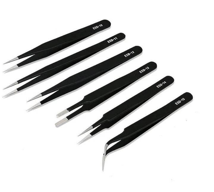 ESD tweezers set for Precision Electronics Repair and Jewelry Work