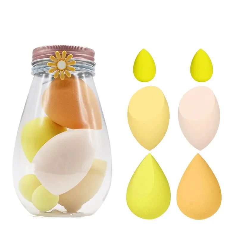 Dry & Wet Dual-Use Makeup Sponge Beauty Blender, Teardrop Diagonal Cut Powder Puff with Individual Packaging, No Powder