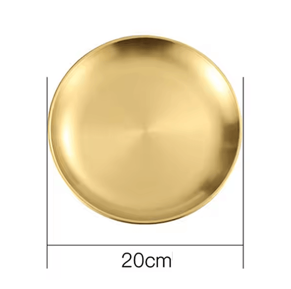 Durable Rust-Proof Camping Plates – Metal Round Serving Plate Set