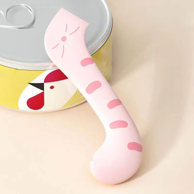 Multifunction Pet Feeding Spoon with Silicone Can Lid and Opener
