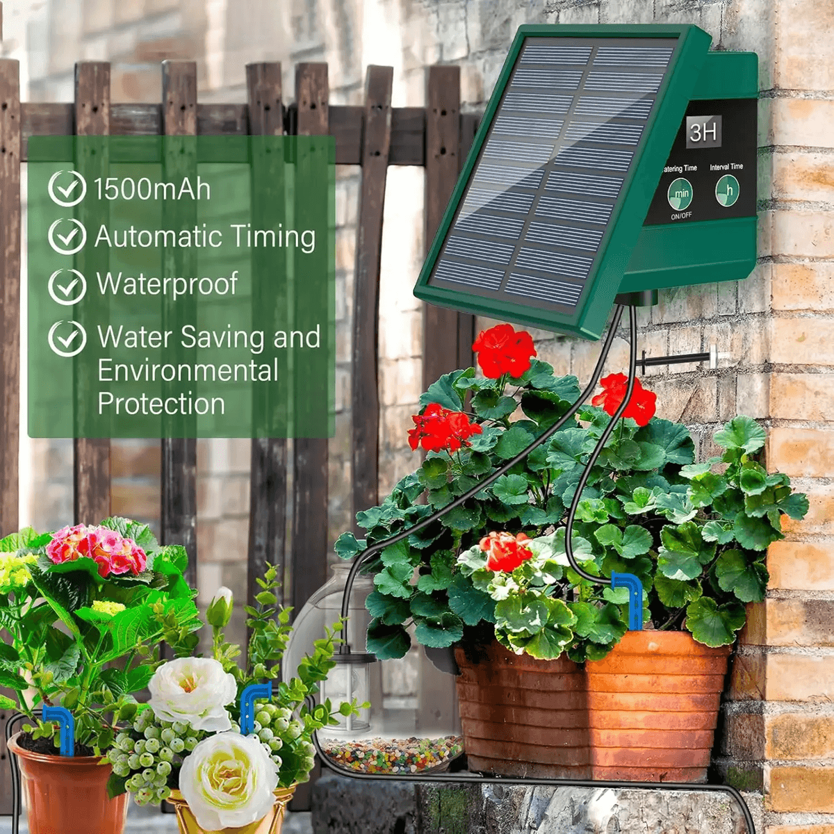 Solar Powered Automatic Drip Irrigation System for Garden and Balcony