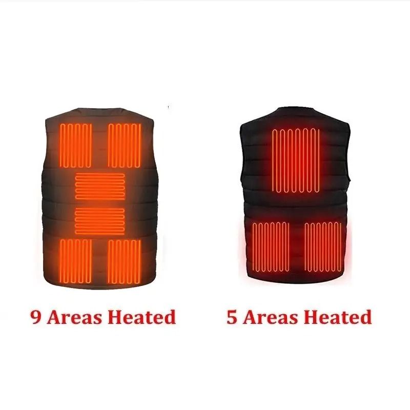 Men and Women Smart Heating Cotton Vest with 9 Zone Thermal Technology