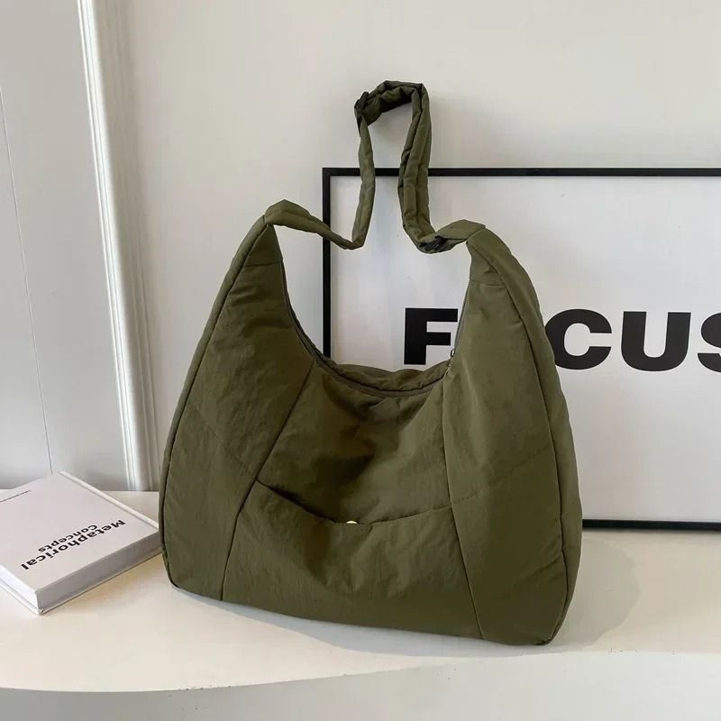Y2K Soft Cloth Shoulder Bag Large Casual Crossbody Handbag for Women